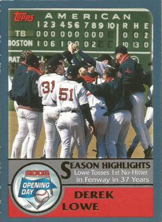 2003 Topps Opening Day #164 Derek Lowe NM/MT  Boston Red Sox 