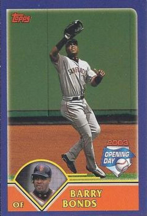 SOLD 144462 2003 Topps Opening Day Mini Stickers #NNO Barry Bonds NM/MT San Francisco Giants 