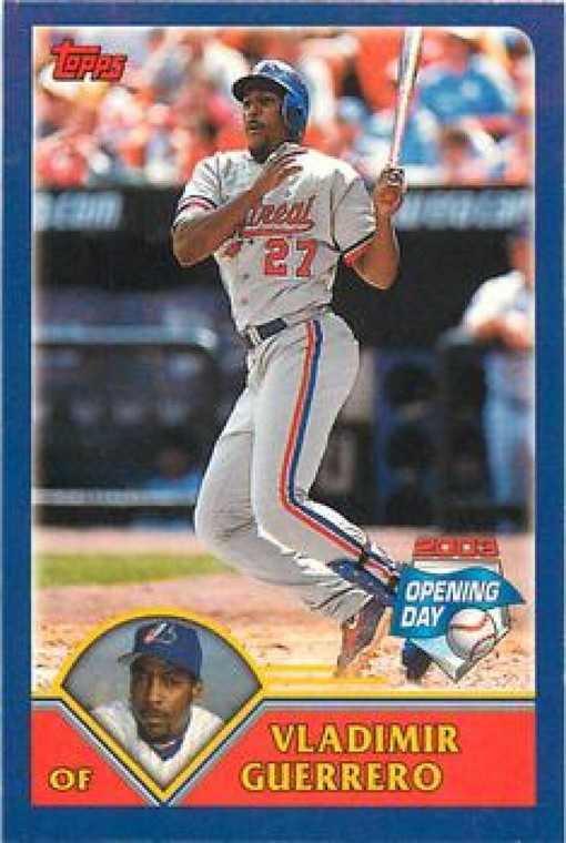 2003 Topps Opening Day Mini Stickers #NNO Vladimir Guerrero NM/MT Montreal Expos 