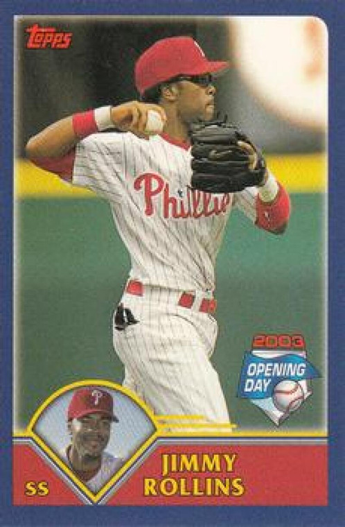 2003 Topps Opening Day Mini Stickers #NNO Jimmy Rollins NM/MT Philadelphia Phillies 