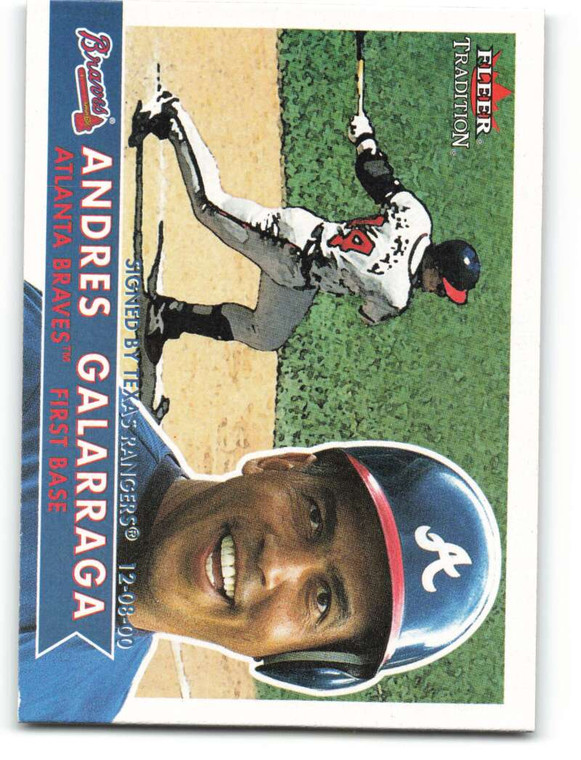 2001 Fleer Tradition #1 Andres Galarraga NM/MT  Atlanta Braves 