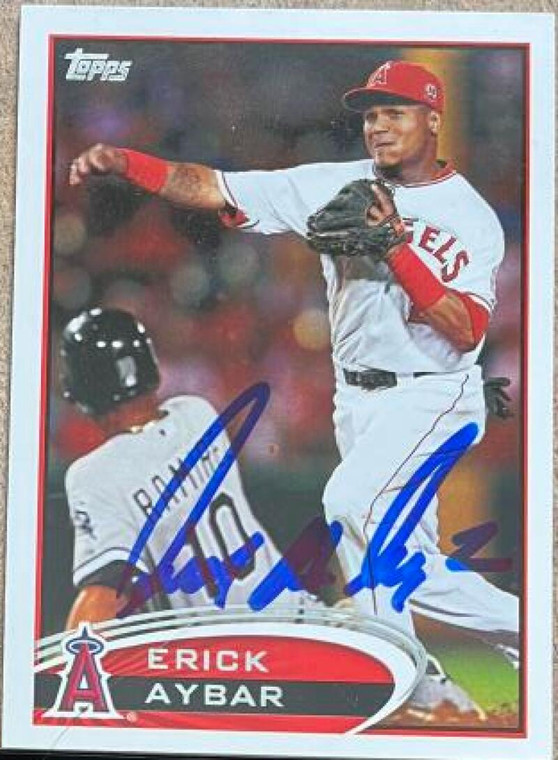 Erick Aybar Autographed 2012 Topps #78 ERR