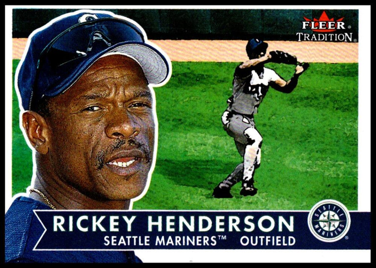 2001 Fleer Tradition #201 Rickey Henderson NM/MT  Seattle Mariners 