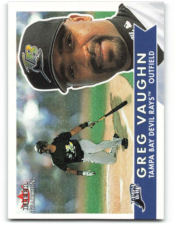 2001 Fleer Tradition #317 Greg Vaughn NM/MT  Tampa Bay Devil Rays 