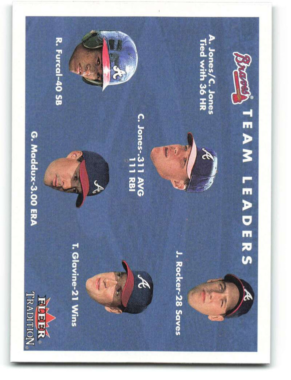 2001 Fleer Tradition #421 Rafael Furcal/Chipper Jones/Greg Maddux/John Rocker/Tom Glavine CL NM/MT  Atlanta Braves 
