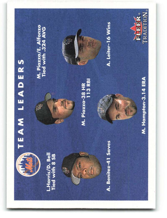 2001 Fleer Tradition #422 Mike Piazza/Al Leiter/Mike Hampton/Armando Benitez CL NM/MT  New York Mets 