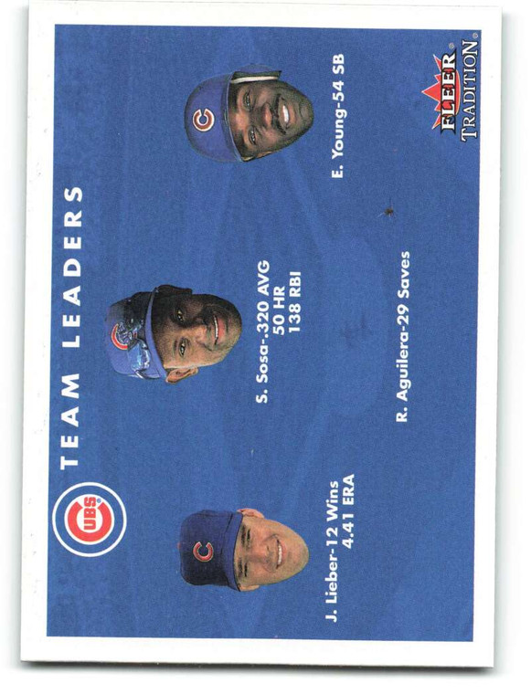 2001 Fleer Tradition #428 Jon Lieber/Sammy Sosa/Eric Young CL NM/MT  Chicago Cubs 
