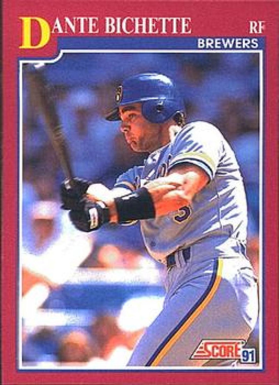 1991 Score Rookie and Traded #37T Dante Bichette NM-MT Milwaukee Brewers 