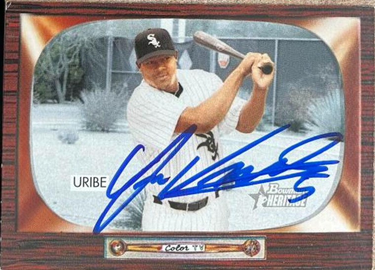 Juan Uribe Autographed 2004 Bowman Heritage #134