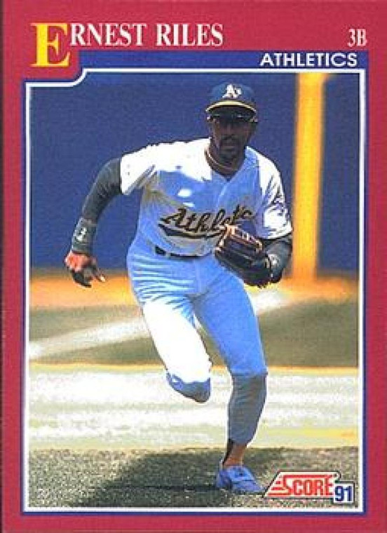 1991 Score Rookie and Traded #55T Ernest Riles NM-MT Oakland Athletics 