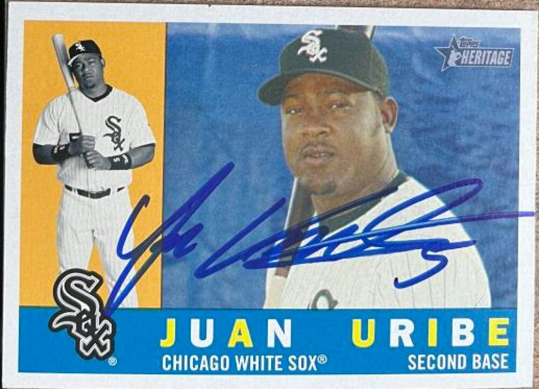 Juan Uribe Autographed 2009 Topps Heritage #157