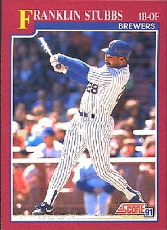 1991 Score Rookie and Traded #59T Franklin Stubbs NM-MT Milwaukee Brewers 