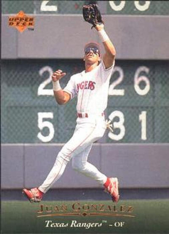 1995 Upper Deck #395 Juan Gonzalez VG Texas Rangers 