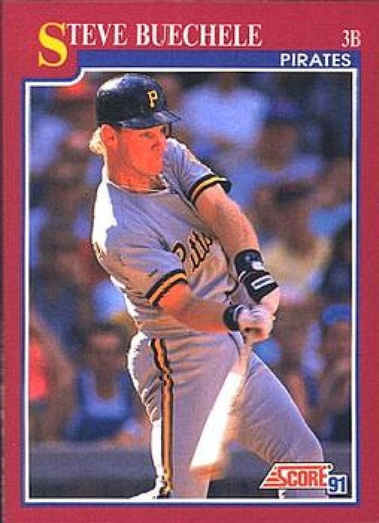 SOLD 8872 1991 Score Rookie and Traded #77T Steve Buechele NM-MT Pittsburgh Pirates 
