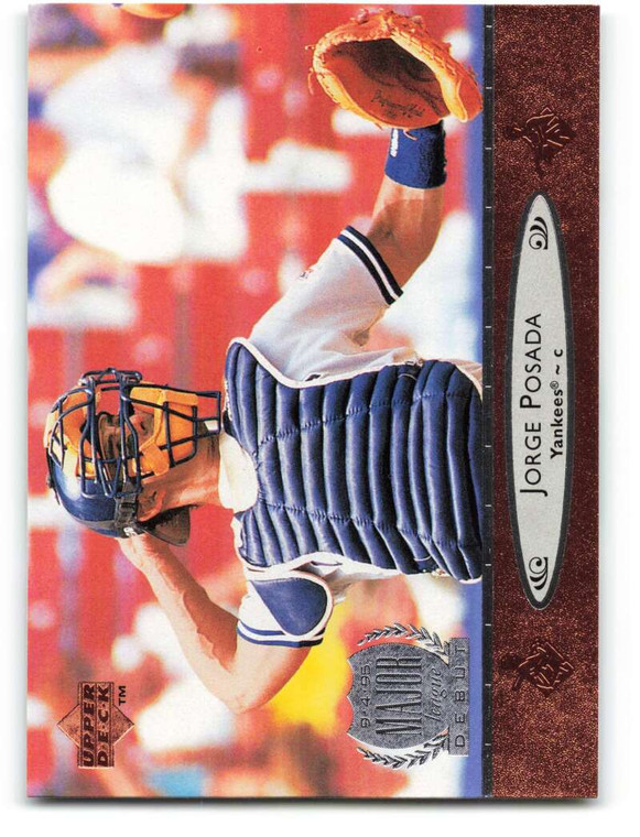 1996 Upper Deck #159 Jorge Posada VG New York Yankees 