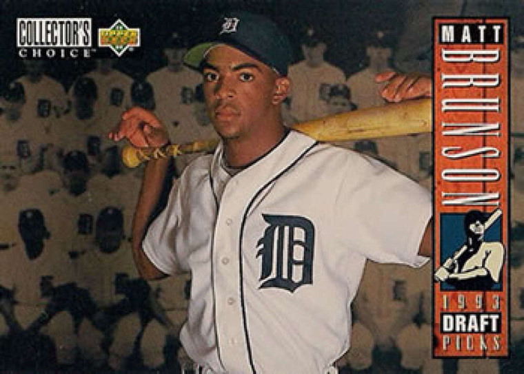 1994 Collector's Choice #27 Matt Brunson VG RC Rookie Detroit Tigers 