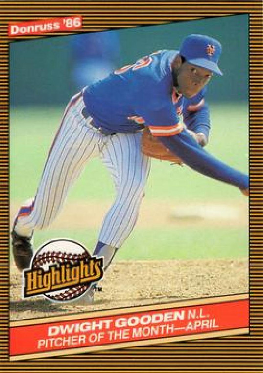 1986 Donruss Highlights #8 Dwight Gooden NM-MT New York Mets 