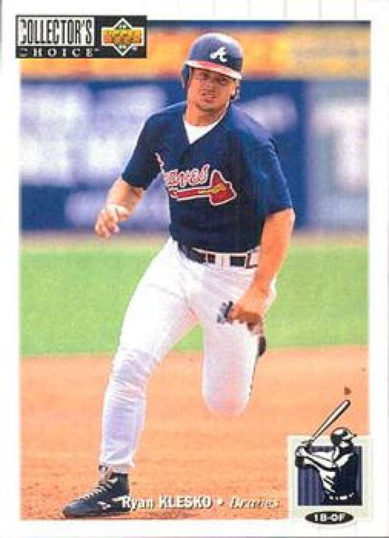 1994 Collector's Choice #165 Ryan Klesko VG Atlanta Braves 