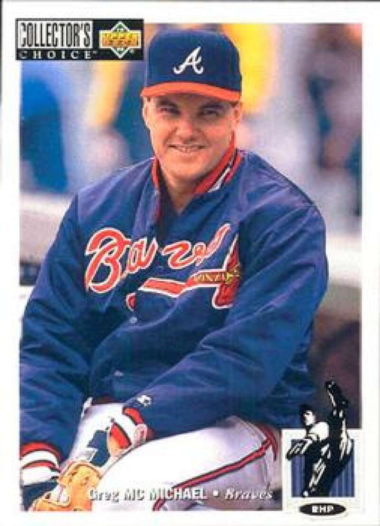 1994 Collector's Choice #199 Greg McMichael VG Atlanta Braves 