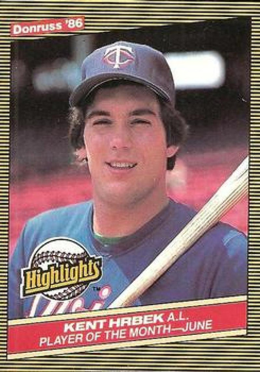 SOLD 8924 1986 Donruss Highlights #19 Kent Hrbek NM-MT Minnesota Twins 