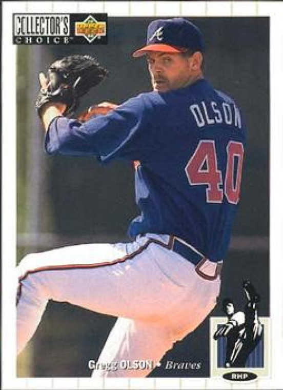 1994 Collector's Choice #368 Gregg Olson VG Atlanta Braves 