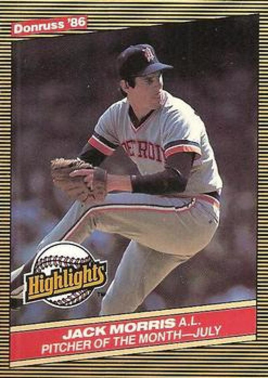 1986 Donruss Highlights #27 Jack Morris NM-MT Detroit Tigers 