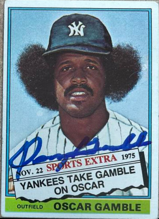 Oscar Gamble Autographed 1976 Topps Traded #74T
