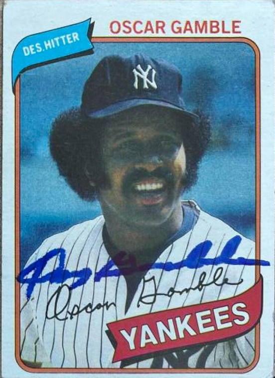 Oscar Gamble Autographed 1980 Topps #698