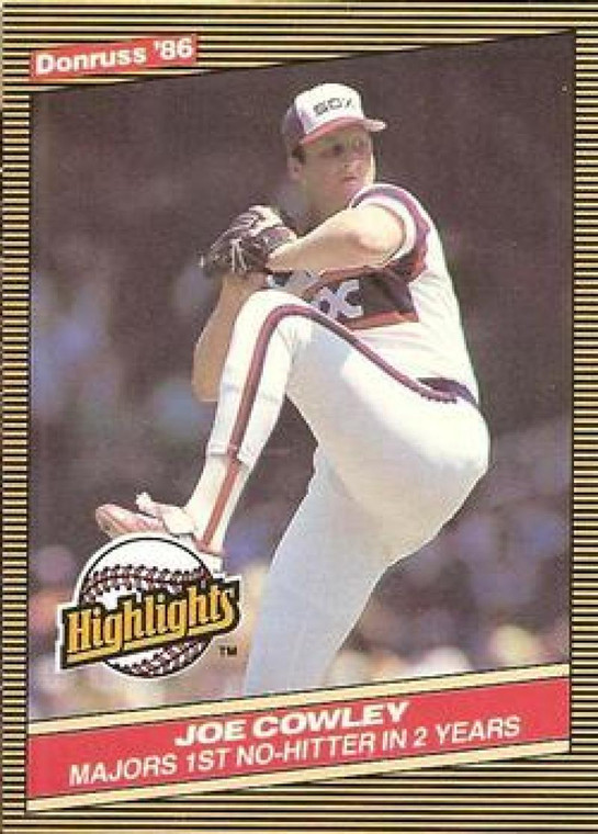1986 Donruss Highlights #44 Joe Cowley NM-MT Chicago White Sox 