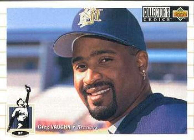 1994 Collector's Choice #585 Greg Vaughn VG Milwaukee Brewers 