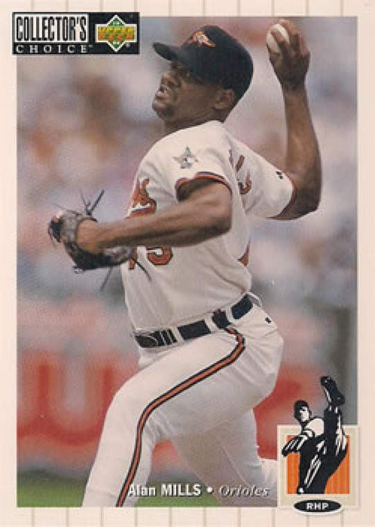 1994 Collector's Choice #608 Alan Mills VG Baltimore Orioles 