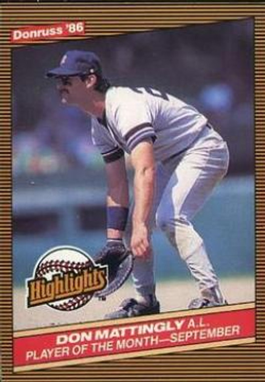1986 Donruss Highlights #48 Don Mattingly NM-MT New York Yankees 
