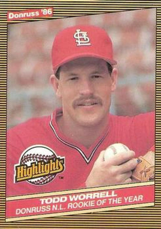 1986 Donruss Highlights #54 Todd Worrell NM-MT St. Louis Cardinals 