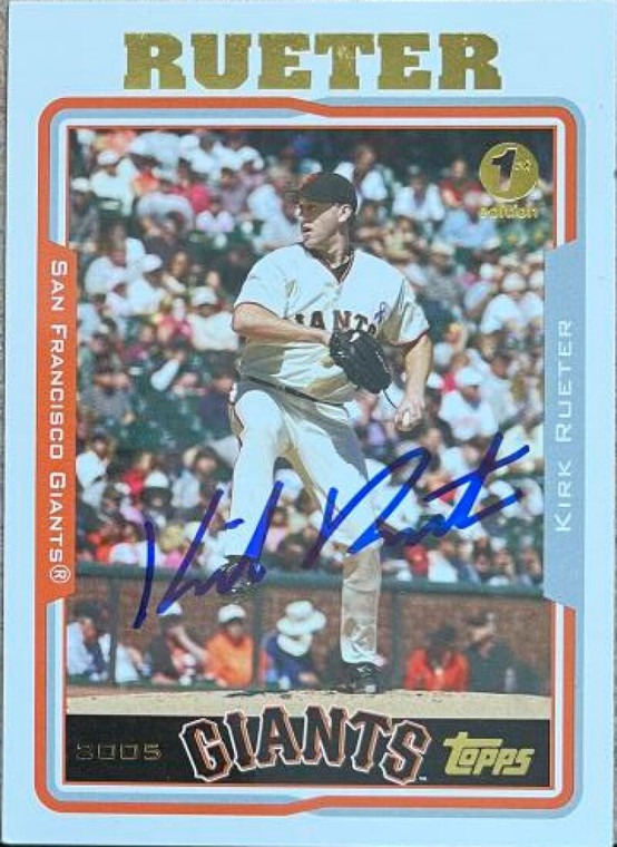 Kirk Rueter Autographed 2005 Topps 1st Edition #591 San Francisco Giants Card
