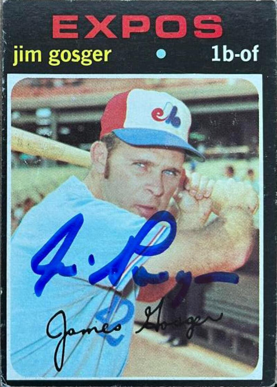 Jim Gosger Autographed 1971 Topps #284