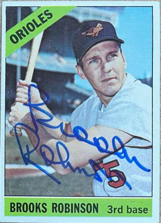 Brooks Robinson Autographed 1966 Topps #390