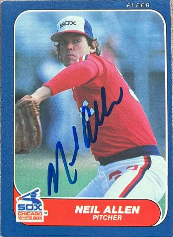 Neil Allen Autographed 1986 Fleer Update #U-3