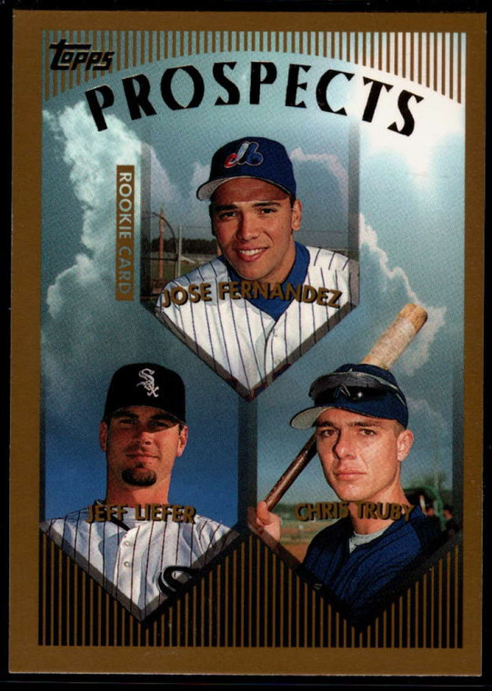 1999 Topps #434 Jose Fernandez/Jeff Liefer/Chris Truby VG RC Rookie Montreal Expos/Chicago White Sox/Houston Astros 