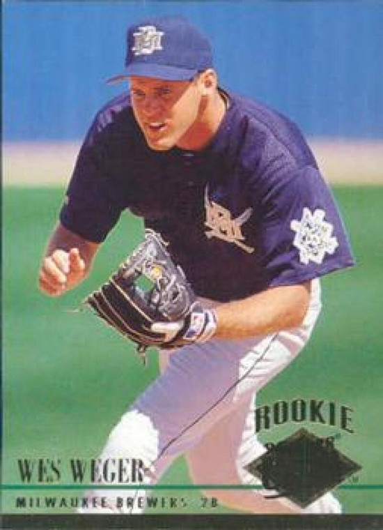 1994 Ultra #382 Wes Weger VG RC Rookie Milwaukee Brewers 