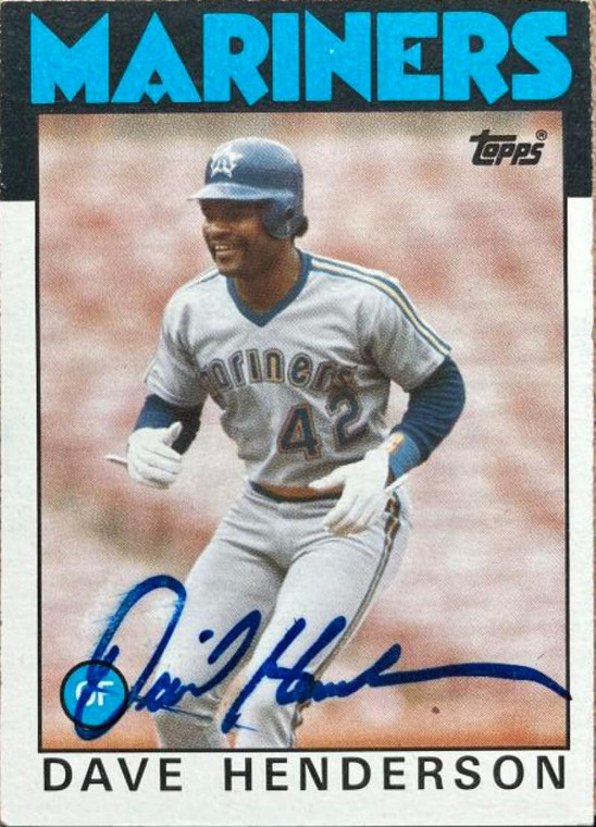 SOLD 139241 Dave Henderson Autographed 1986 Topps #221