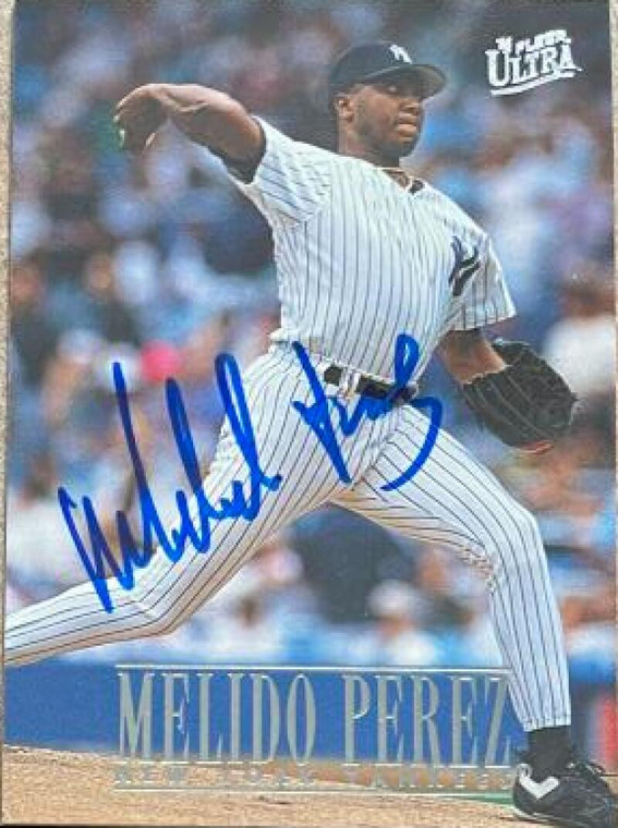 Melido Perez Autographed 1996 Fleer Ultra #392