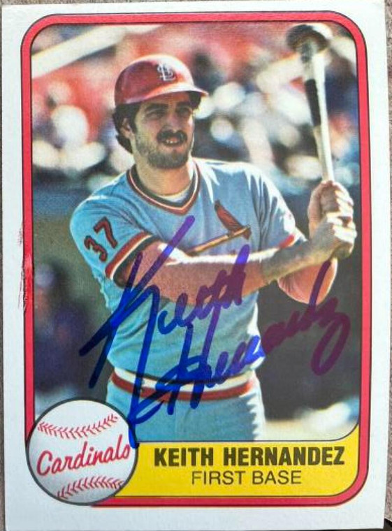 Keith Hernandez Autographed 1981 Fleer #545