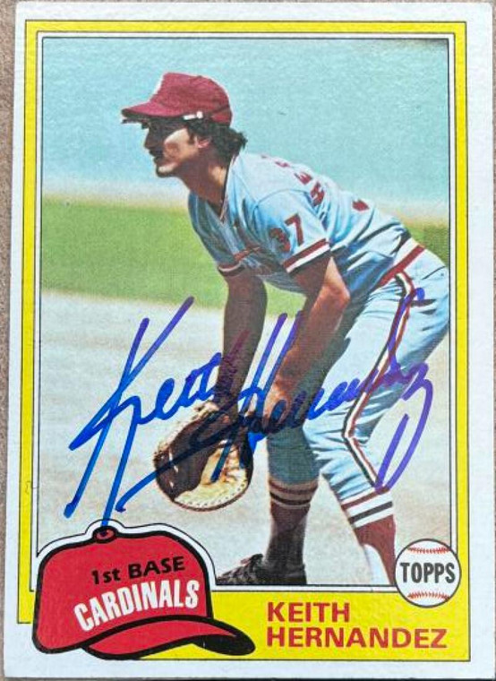Keith Hernandez Autographed 1981 Topps #420 St. Louis Cardinals Card