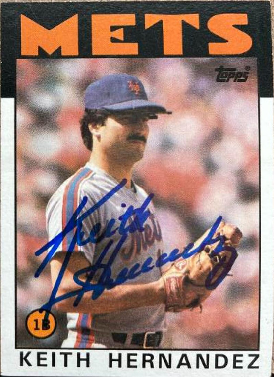 Keith Hernandez Autographed 1986 Topps #520 New York Mets Card