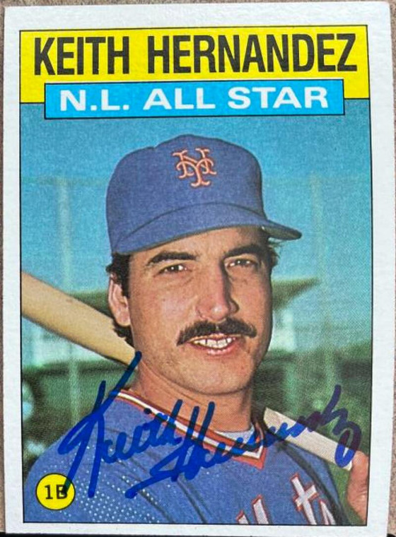 Keith Hernandez Autographed 1986 Topps #701