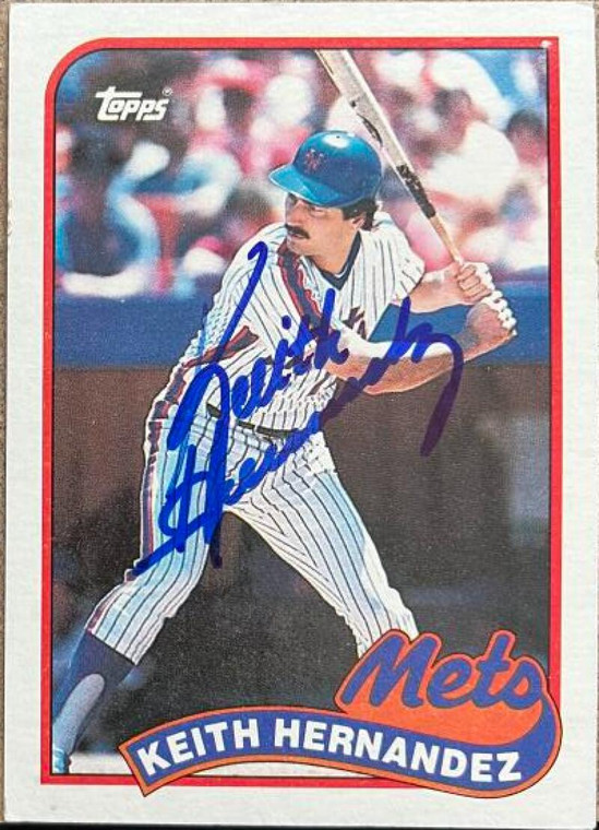 Keith Hernandez Autographed 1989 Topps #480
