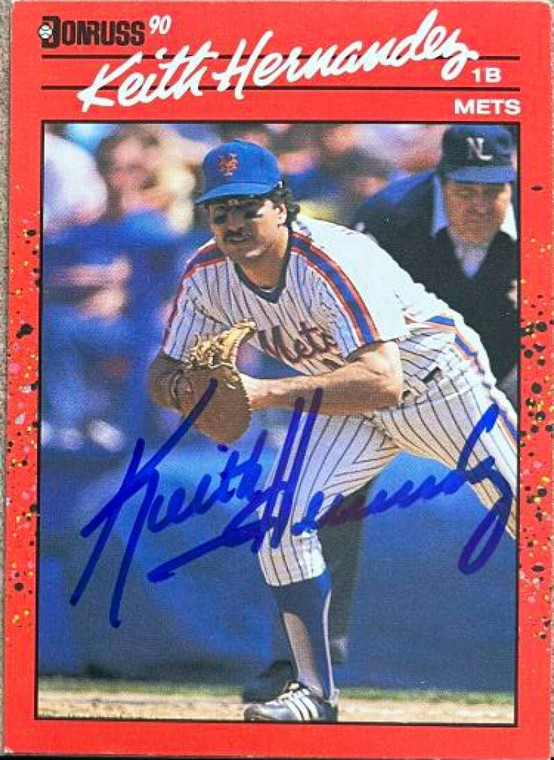 Keith Hernandez Autographed 1990 Donruss #388