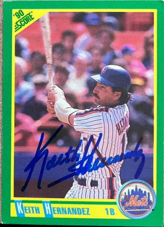 Keith Hernandez Autographed 1990 Score #193