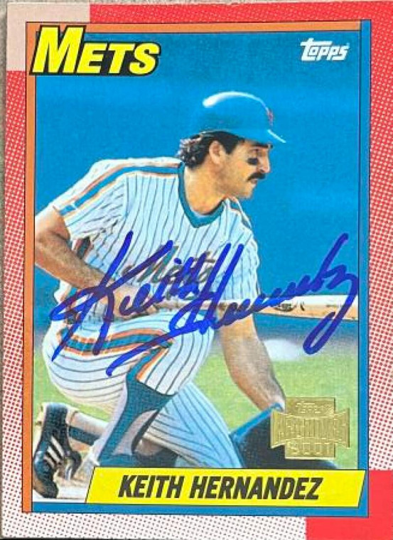 Keith Hernandez Autographed 2001 Topps Archives #406 1990 #230