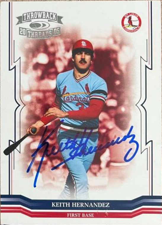 Keith Hernandez Autographed 2005 Donruss Throwback Threads #288